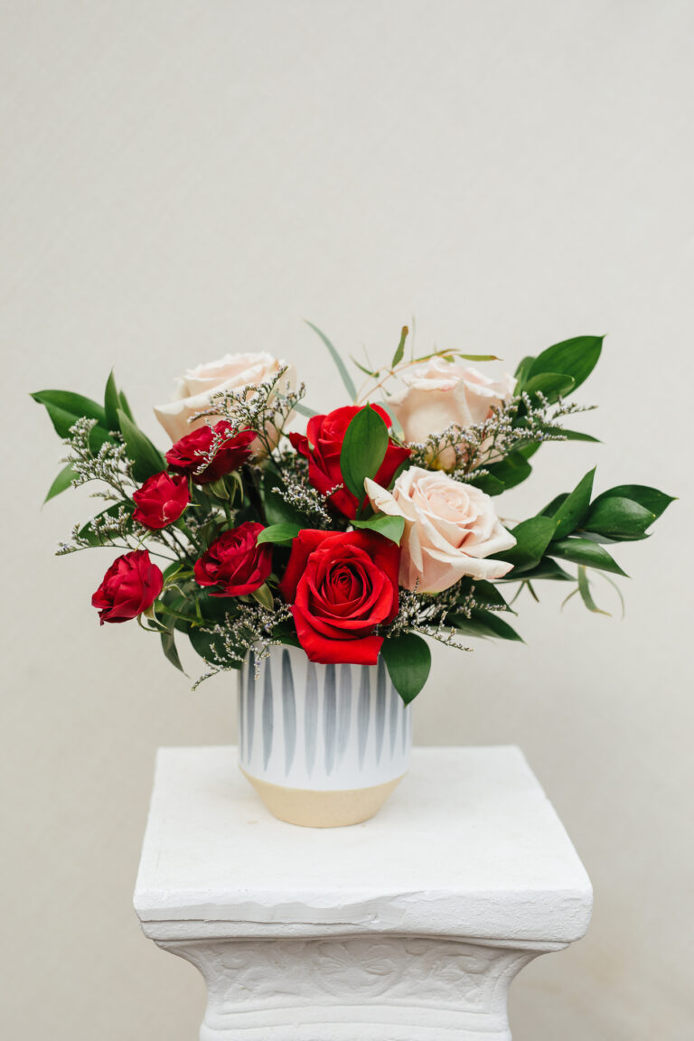 Red Roses Romantic Flower Arrangement